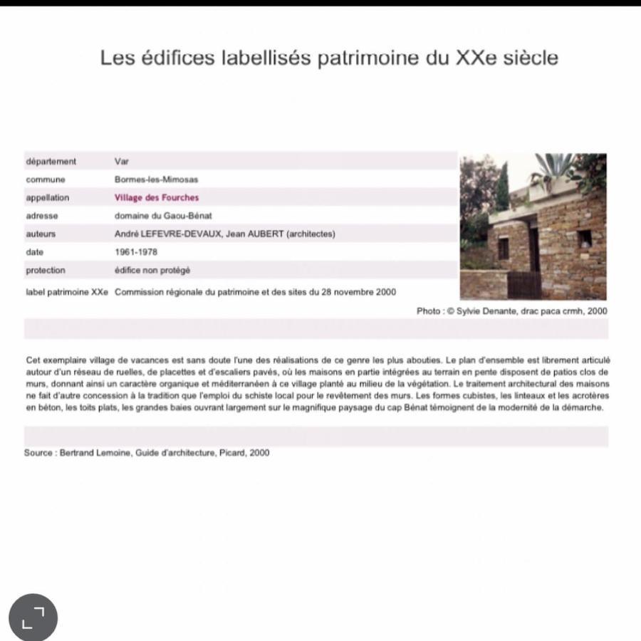 Gaou Benat, Village Des Fourches, Label Patrimoine Xxe Siecle Bormes-les-Mimosas Exterior photo